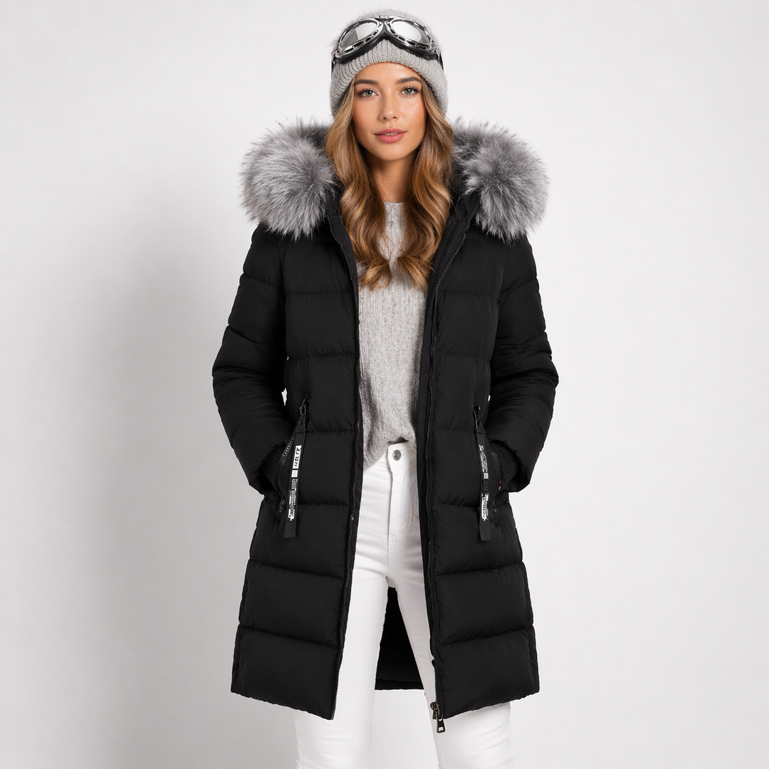 Alice | Longline Quilted Hooded Winter Puffer Jacket
