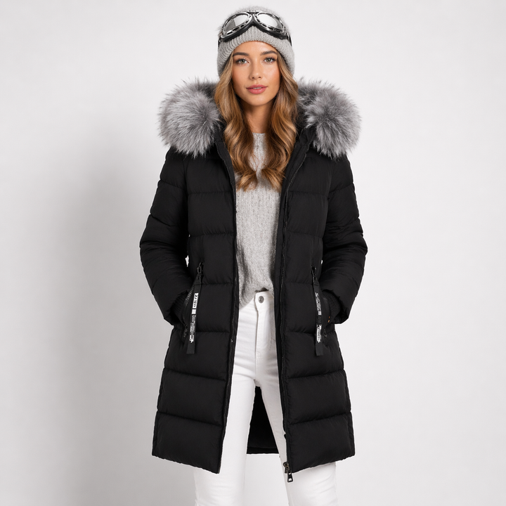 Alice | Longline Quilted Hooded Winter Puffer Jacket
