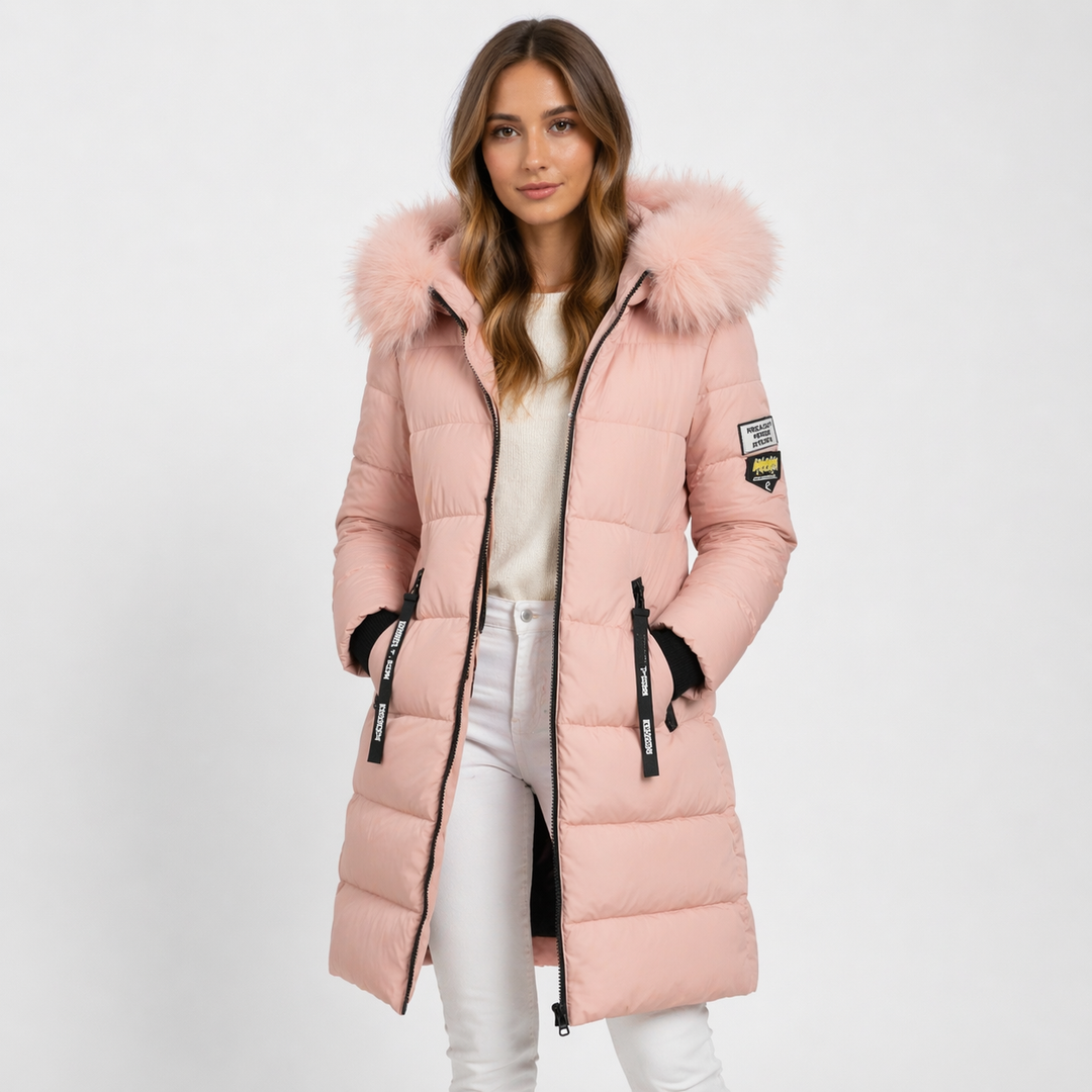 Alice | Longline Quilted Hooded Winter Puffer Jacket