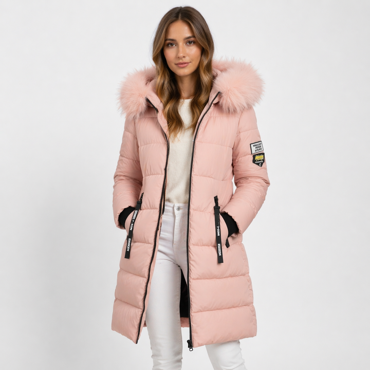 Alice | Longline Quilted Hooded Winter Puffer Jacket