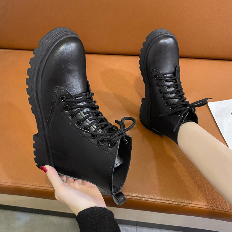 Alice | Timeless Lace-Up Platform Combat Boots Women