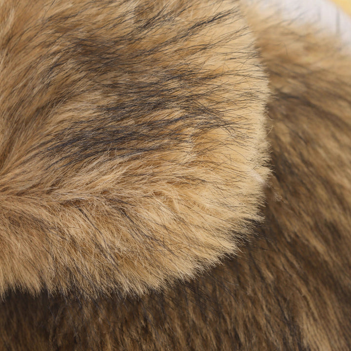 Amanda | Elegant Wide Collar Faux Fur Coat