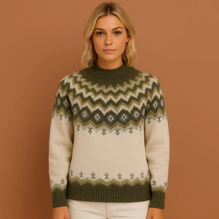 Amanda | Fair Isle Crewneck Christmas Sweater Women