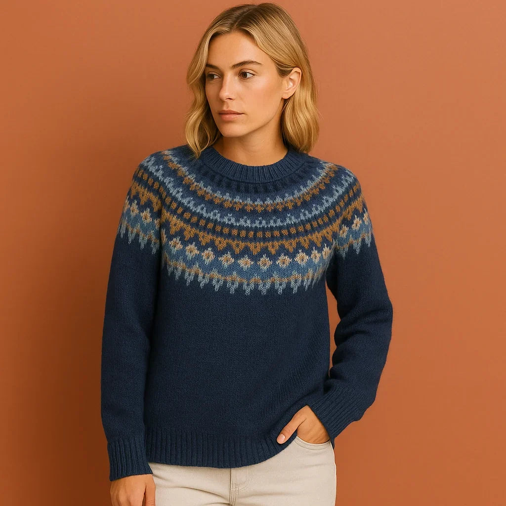 Amanda | Fair Isle Crewneck Christmas Sweater Women