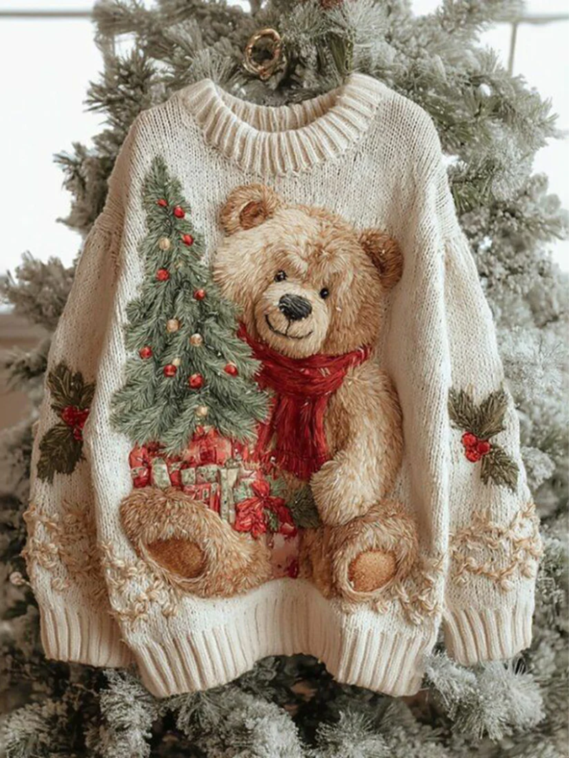 Amanda | Refined Teddy Bear Christmas Sweater Women Adore
