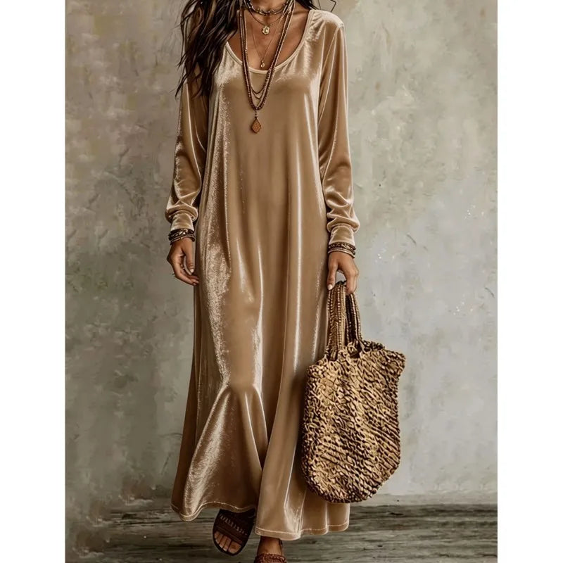 Amanda | Relaxed Long Sleeve Maxi Christmas Dress