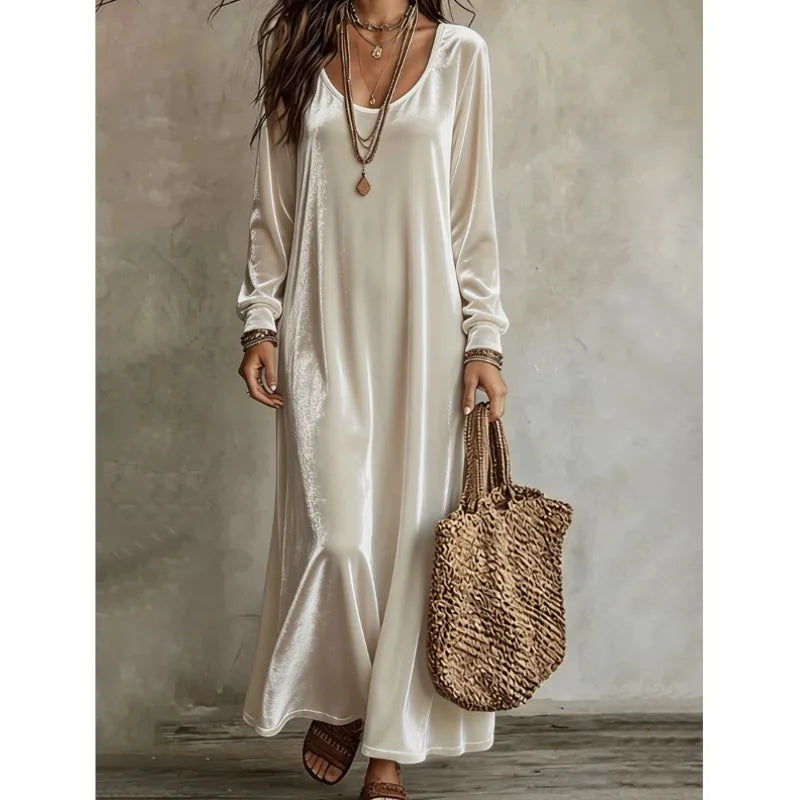Amanda | Relaxed Long Sleeve Maxi Christmas Dress