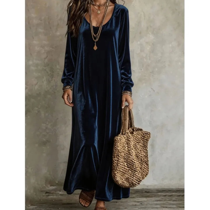 Amanda | Relaxed Long Sleeve Maxi Christmas Dress