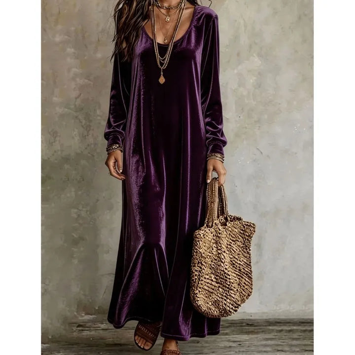 Amanda | Relaxed Long Sleeve Maxi Christmas Dress