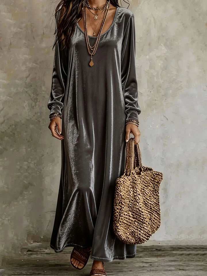 Amanda | Relaxed Long Sleeve Maxi Christmas Dress