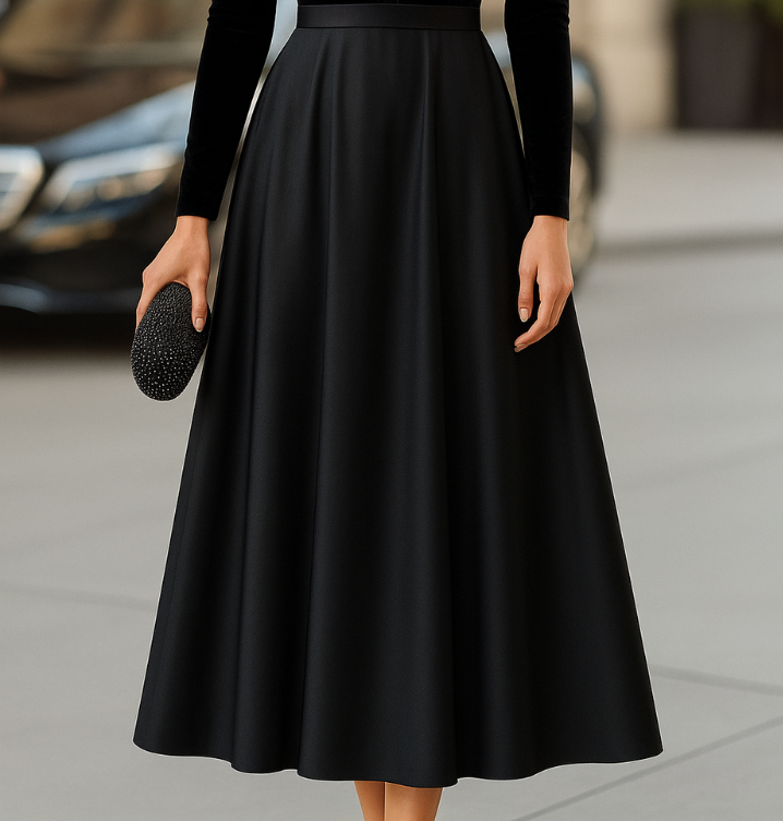 Amanda | Timeless Velvet Mock Neck Long Sleeve Christmas Dress