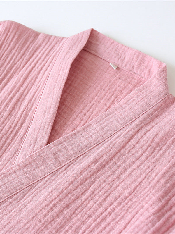 Amber | Elegant Wrap Style Two-Piece Pajamas Set