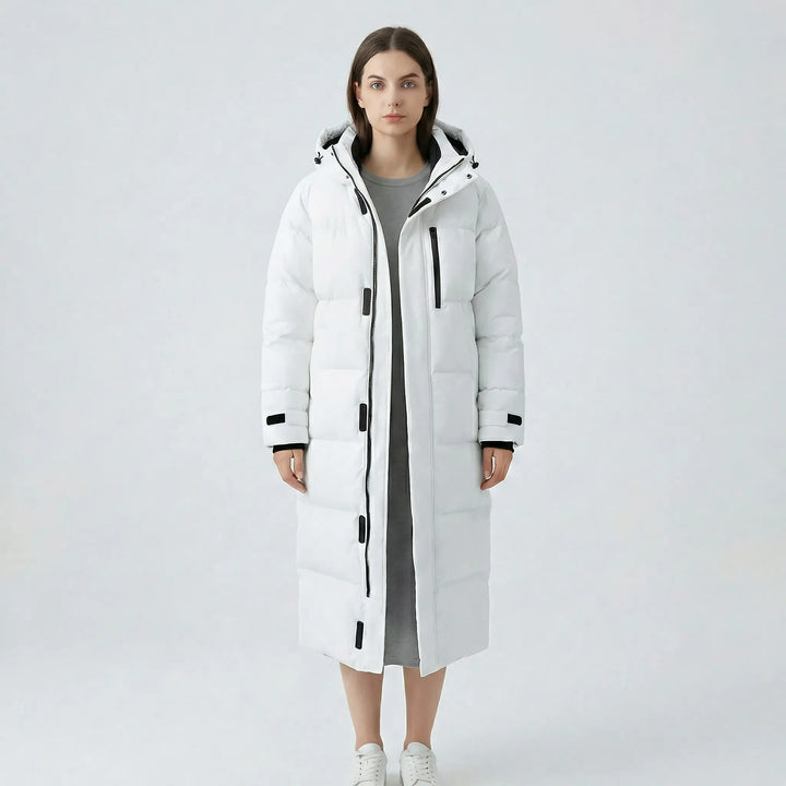 Amy | Chic Longline Hooded Quilted Puffer Jacket