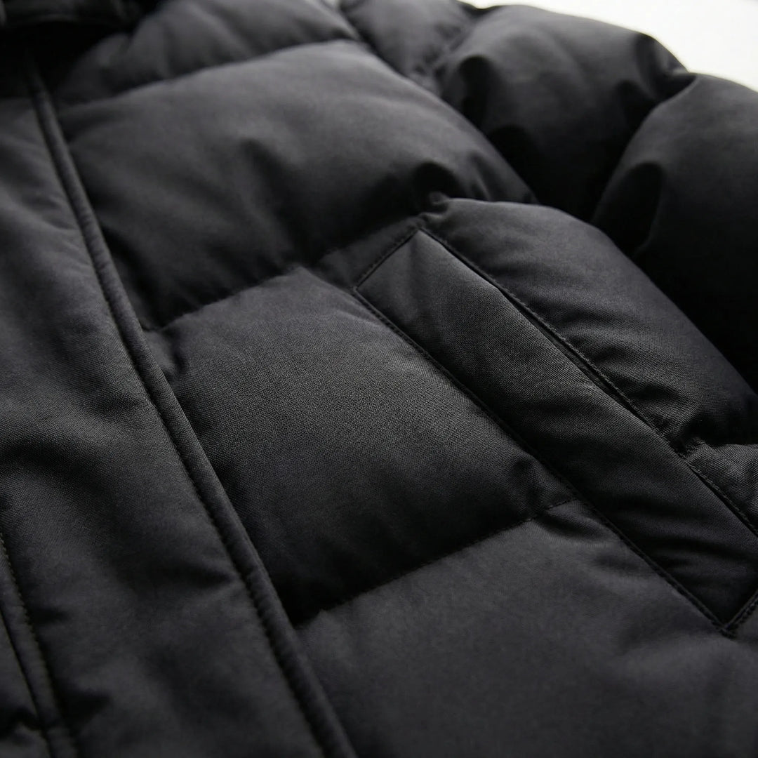 Amy | Chic Longline Hooded Quilted Puffer Jacket