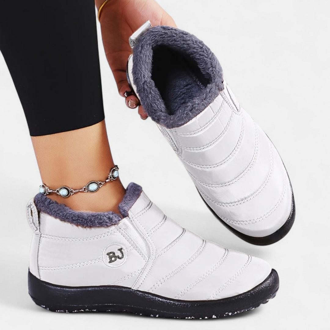 Andrea | Cozy Quilted Slip-On Ankle Snow Boots
