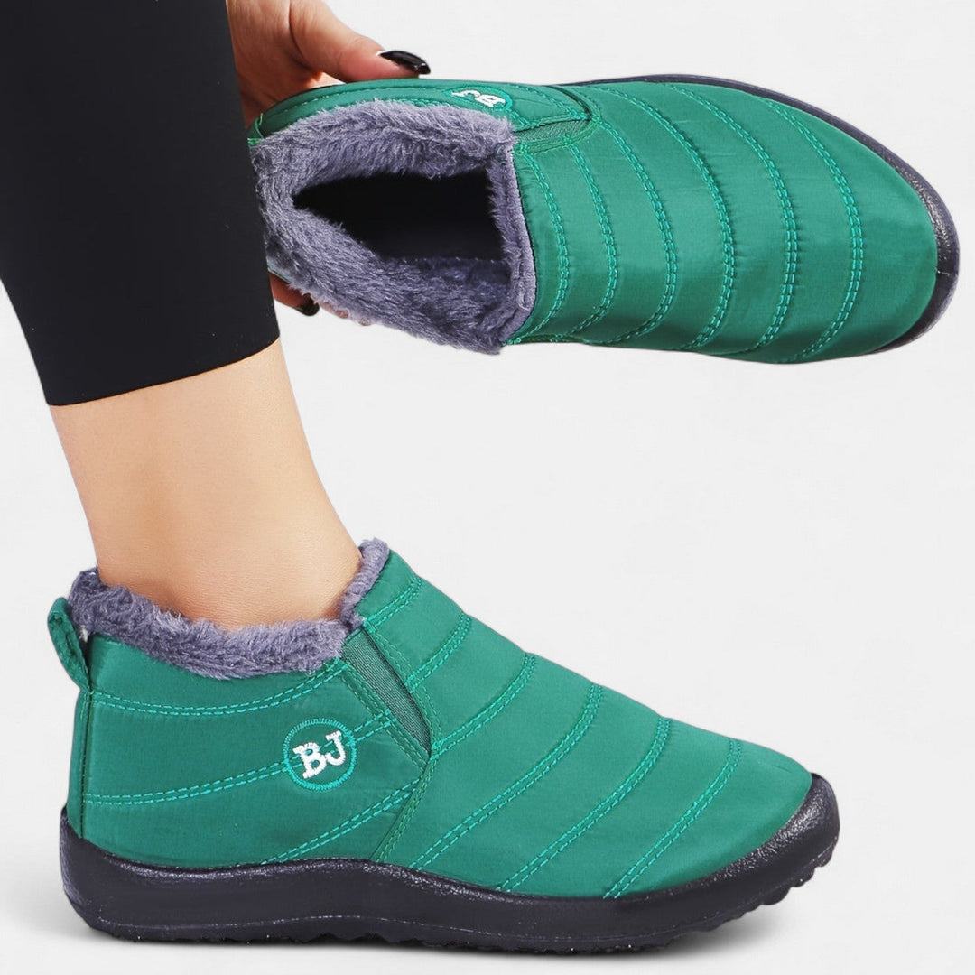 Andrea | Cozy Quilted Slip-On Ankle Snow Boots