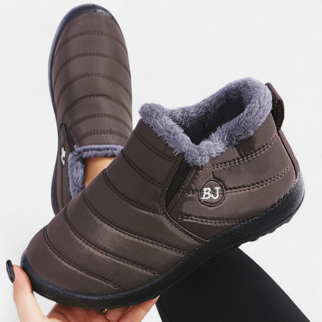 Andrea | Cozy Quilted Slip-On Ankle Snow Boots