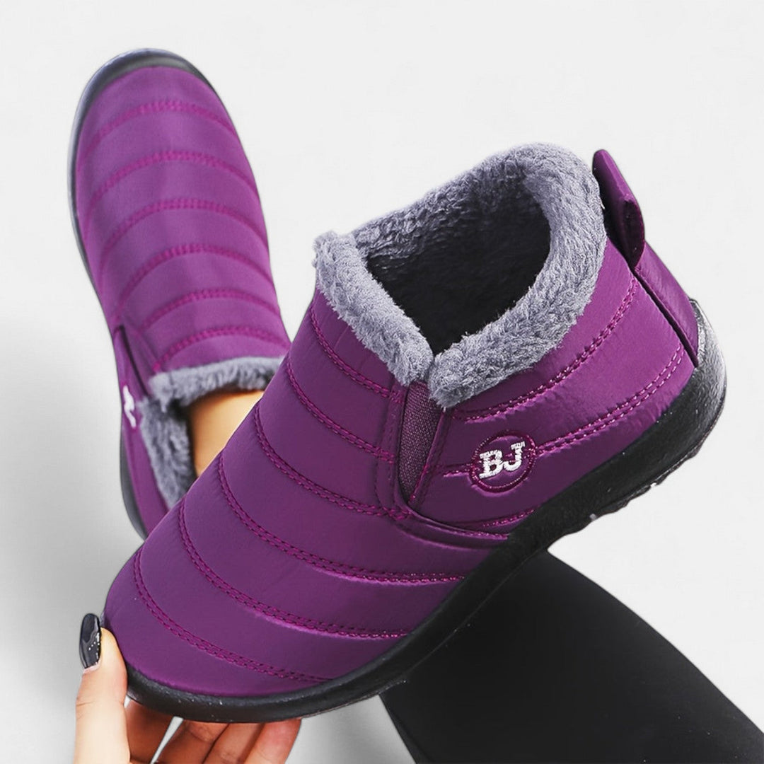 Andrea | Cozy Quilted Slip-On Ankle Snow Boots