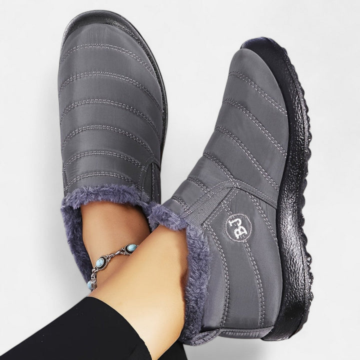 Andrea | Cozy Quilted Slip-On Ankle Snow Boots