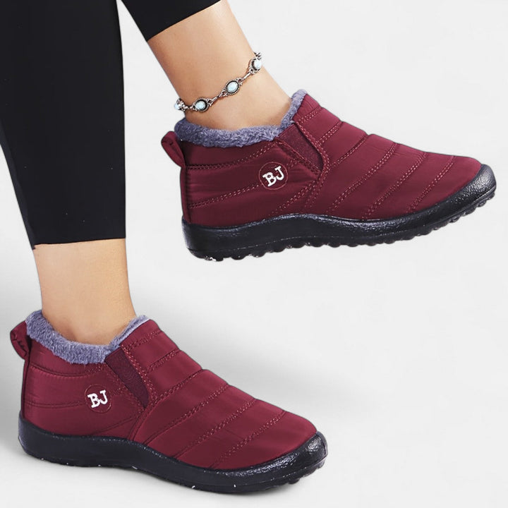 Andrea | Cozy Quilted Slip-On Ankle Snow Boots