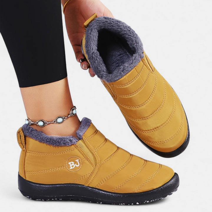 Andrea | Cozy Quilted Slip-On Ankle Snow Boots