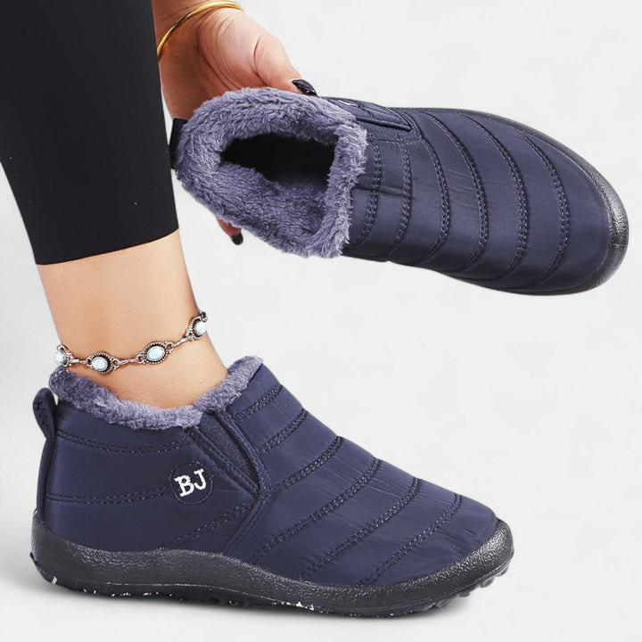 Andrea | Cozy Quilted Slip-On Ankle Snow Boots
