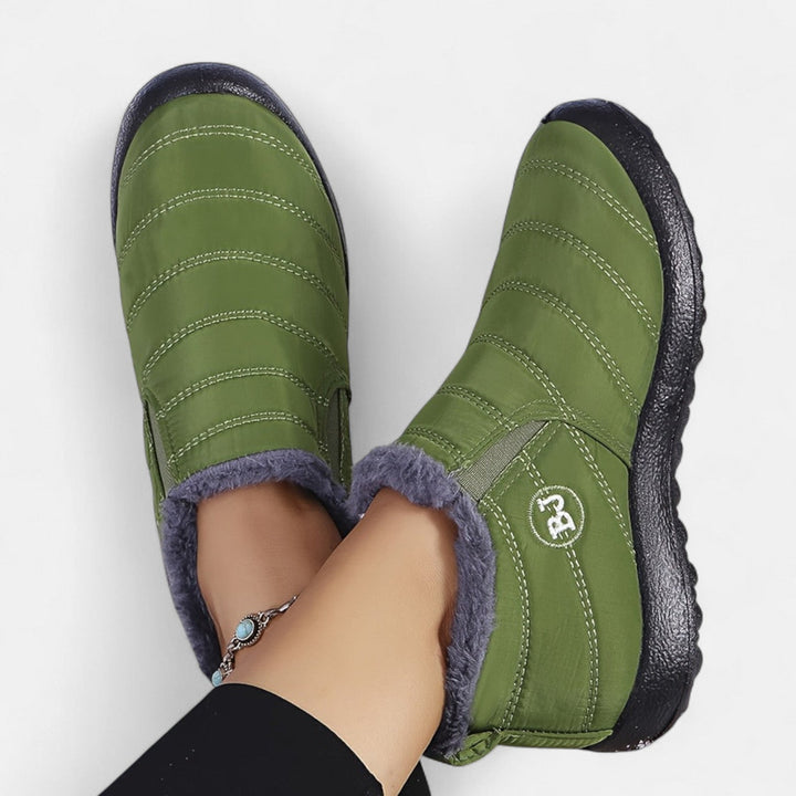 Andrea | Cozy Quilted Slip-On Ankle Snow Boots