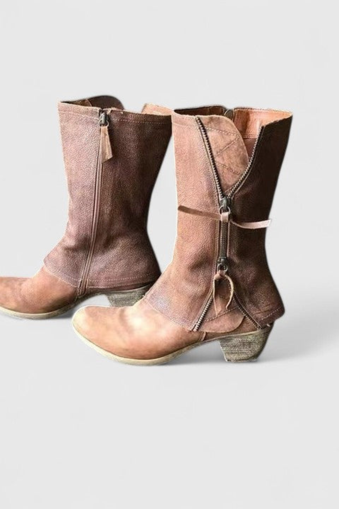 Andrea | Effortless Distressed Knee High Western Boots