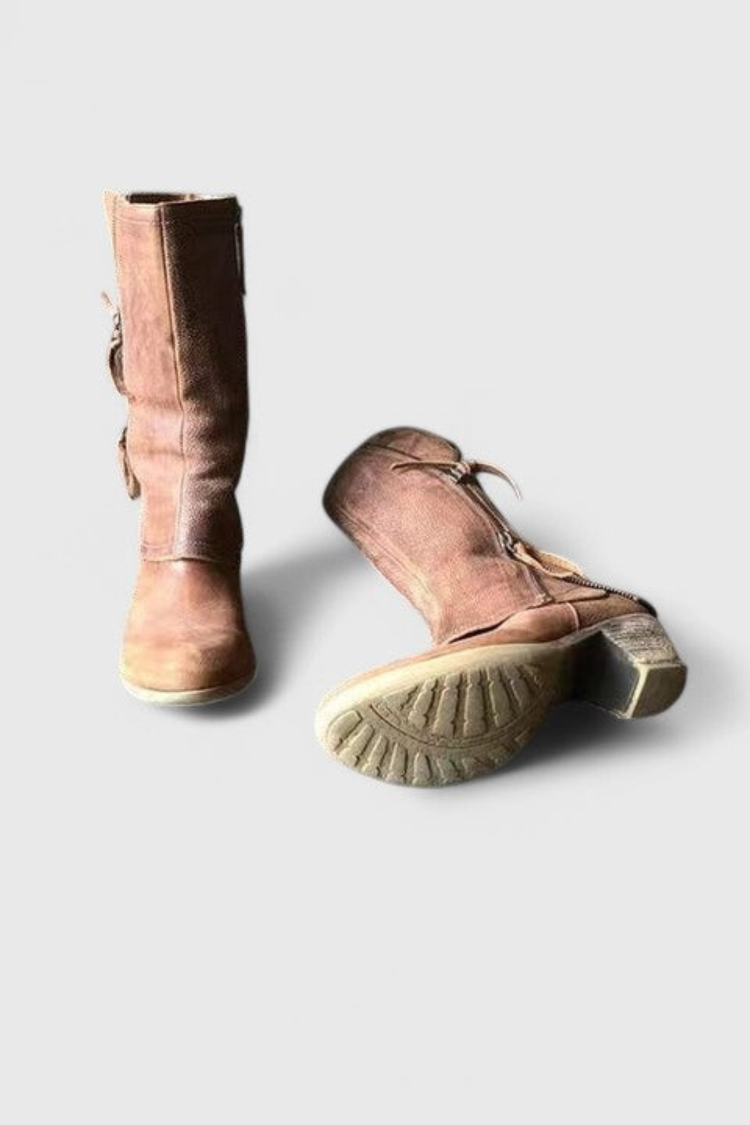 Andrea | Effortless Distressed Knee High Western Boots