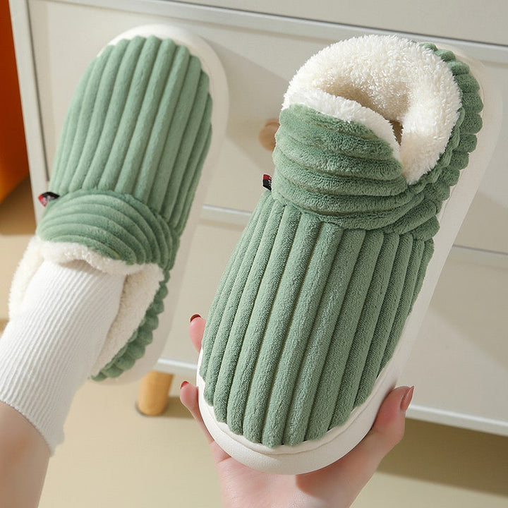 Andrea | Polished Cozy Corduroy Ankle Bootie Slippers
