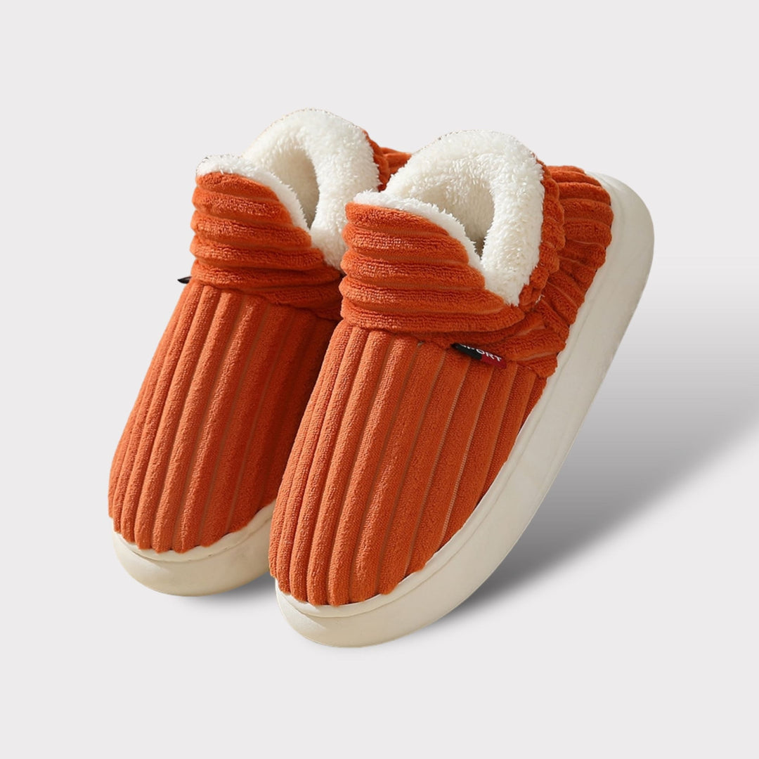 Andrea | Polished Cozy Corduroy Ankle Bootie Slippers