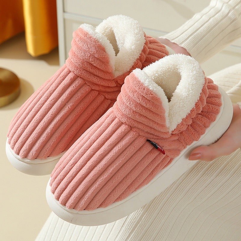 Andrea | Polished Cozy Corduroy Ankle Bootie Slippers