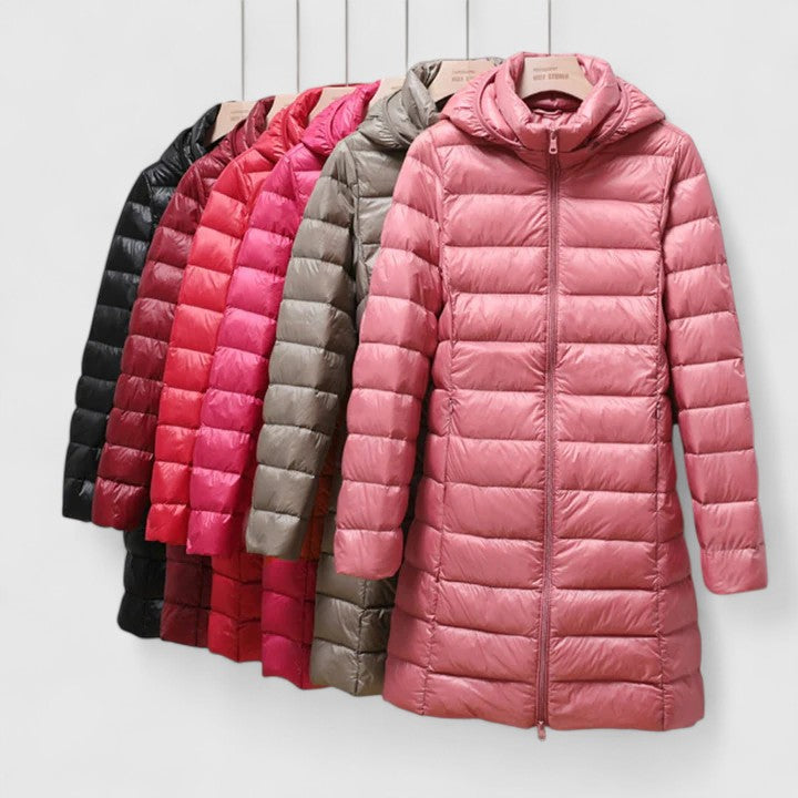 Andrea | Relaxed Hooded Longline Puffer Winter Coats