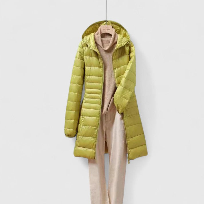 Andrea | Relaxed Hooded Longline Puffer Winter Coats