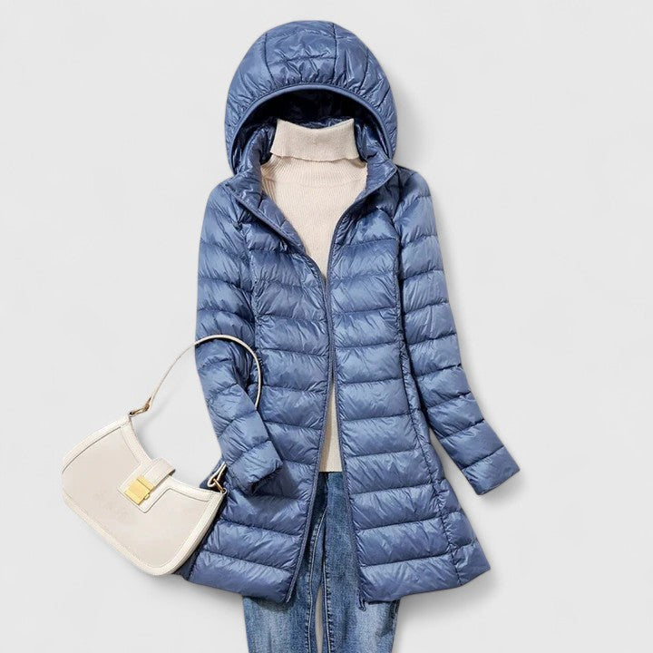Andrea | Relaxed Hooded Longline Puffer Winter Coats