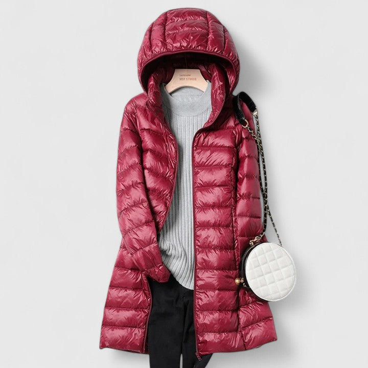Andrea | Relaxed Hooded Longline Puffer Winter Coats