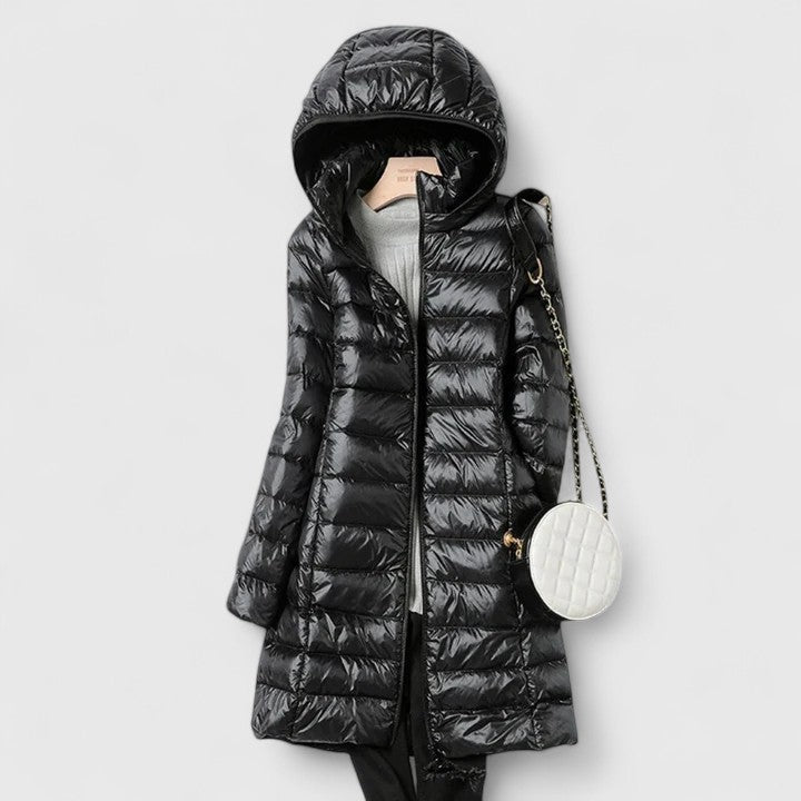 Andrea | Relaxed Hooded Longline Puffer Winter Coats
