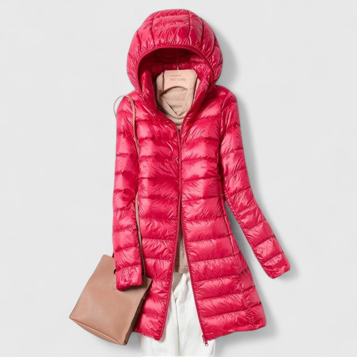 Andrea | Relaxed Hooded Longline Puffer Winter Coats
