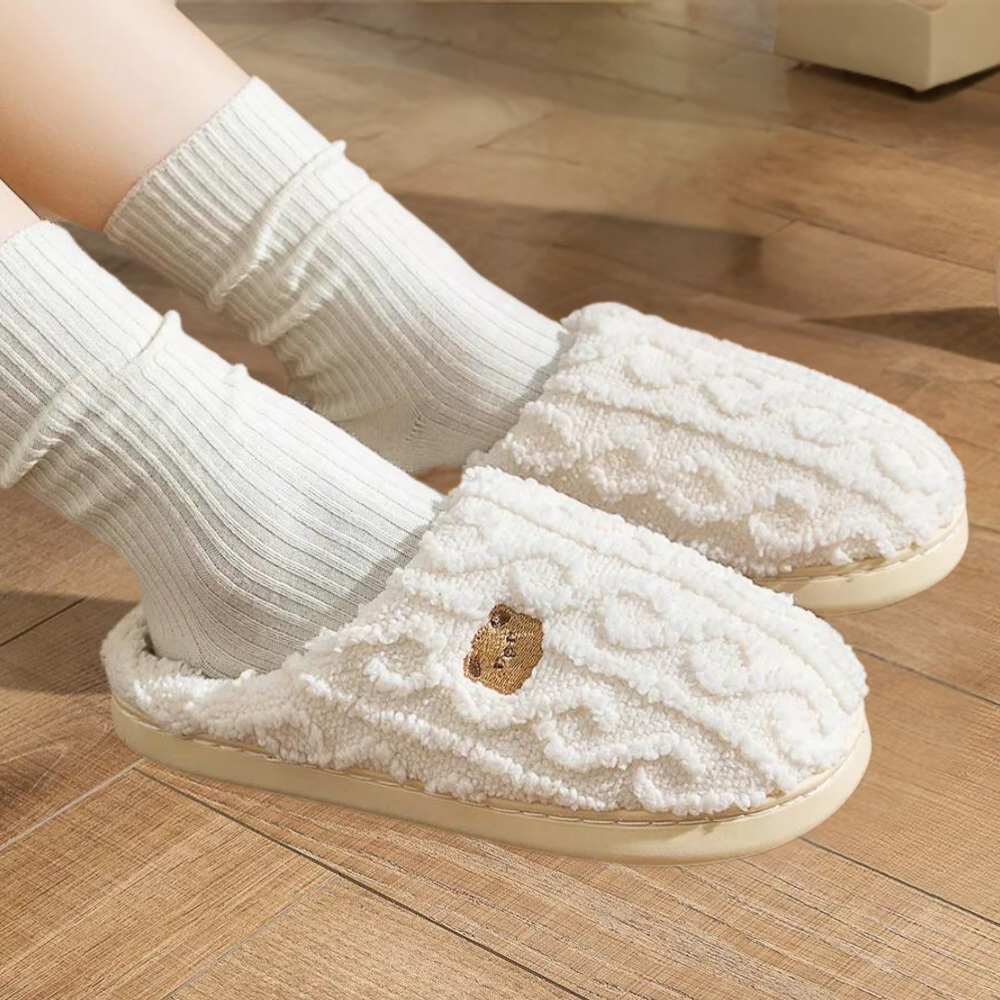 Andrea | Timeless Cozy Cable Knit Winter Slippers