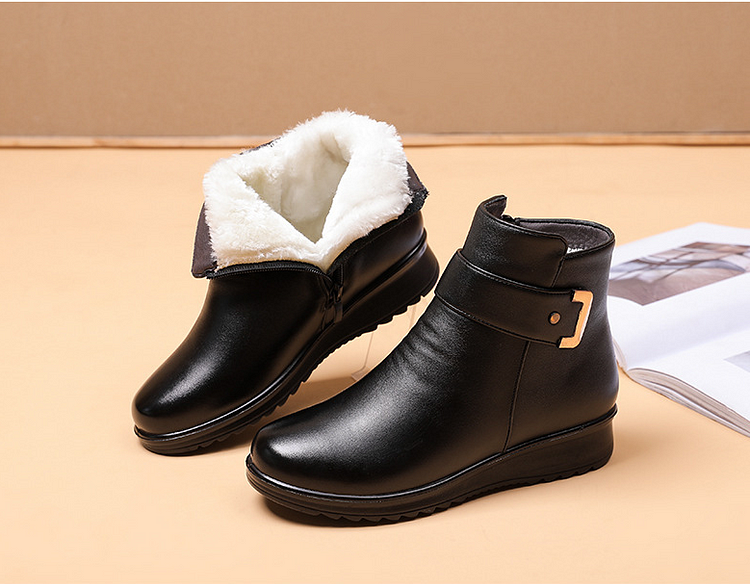 Angela | Cozy Faux Fur Lined Ankle Winter Boots Women
