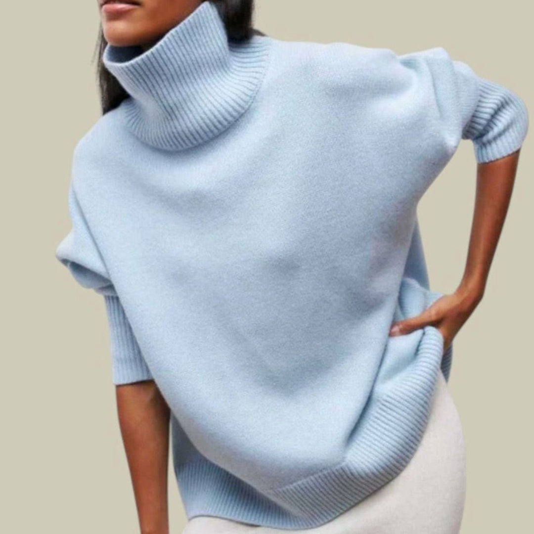Angela | Sophisticated Oversized Long Sleeve Turtleneck Sweater