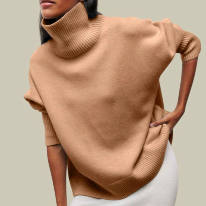 Angela | Sophisticated Oversized Long Sleeve Turtleneck Sweater