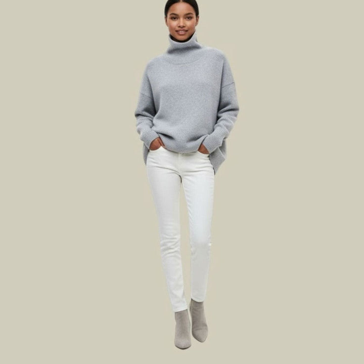 Angela | Sophisticated Oversized Long Sleeve Turtleneck Sweater