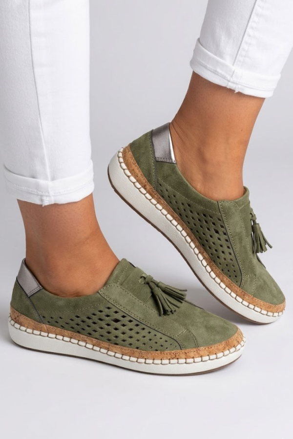 Angela | Tassel Slip-On Supportive Walking Shoes