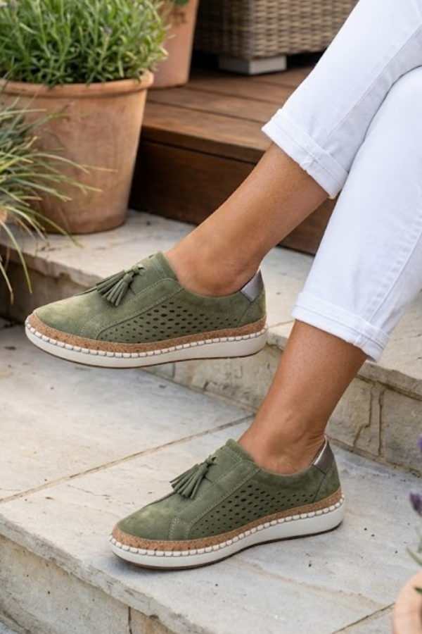 Angela | Tassel Slip-On Supportive Walking Shoes