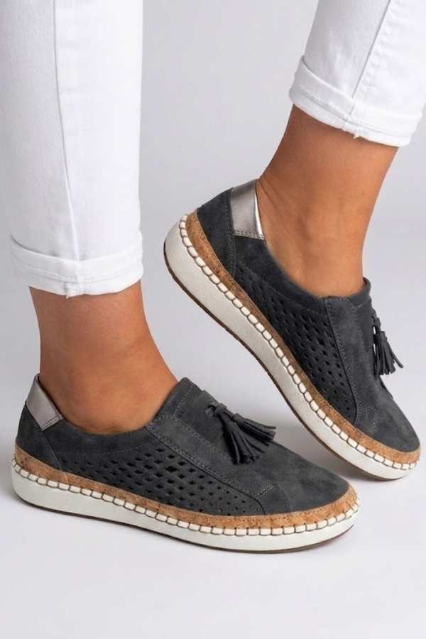Angela | Tassel Slip-On Supportive Walking Shoes