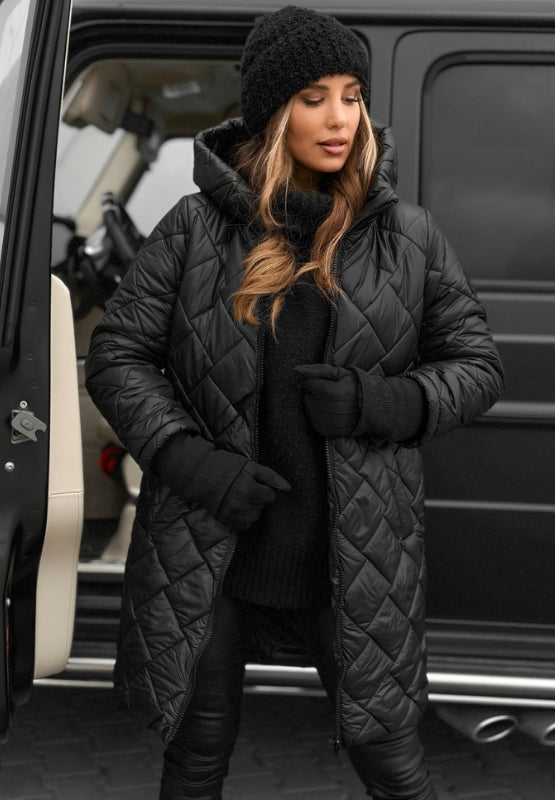Ann | Classic Quilted Hooded Long Puffer Jacket