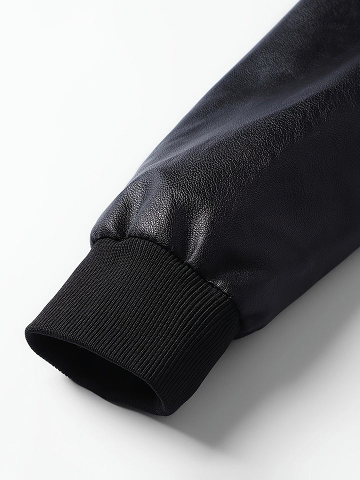 Anthony | Refined Zip-Up Leather Bomber Jacket