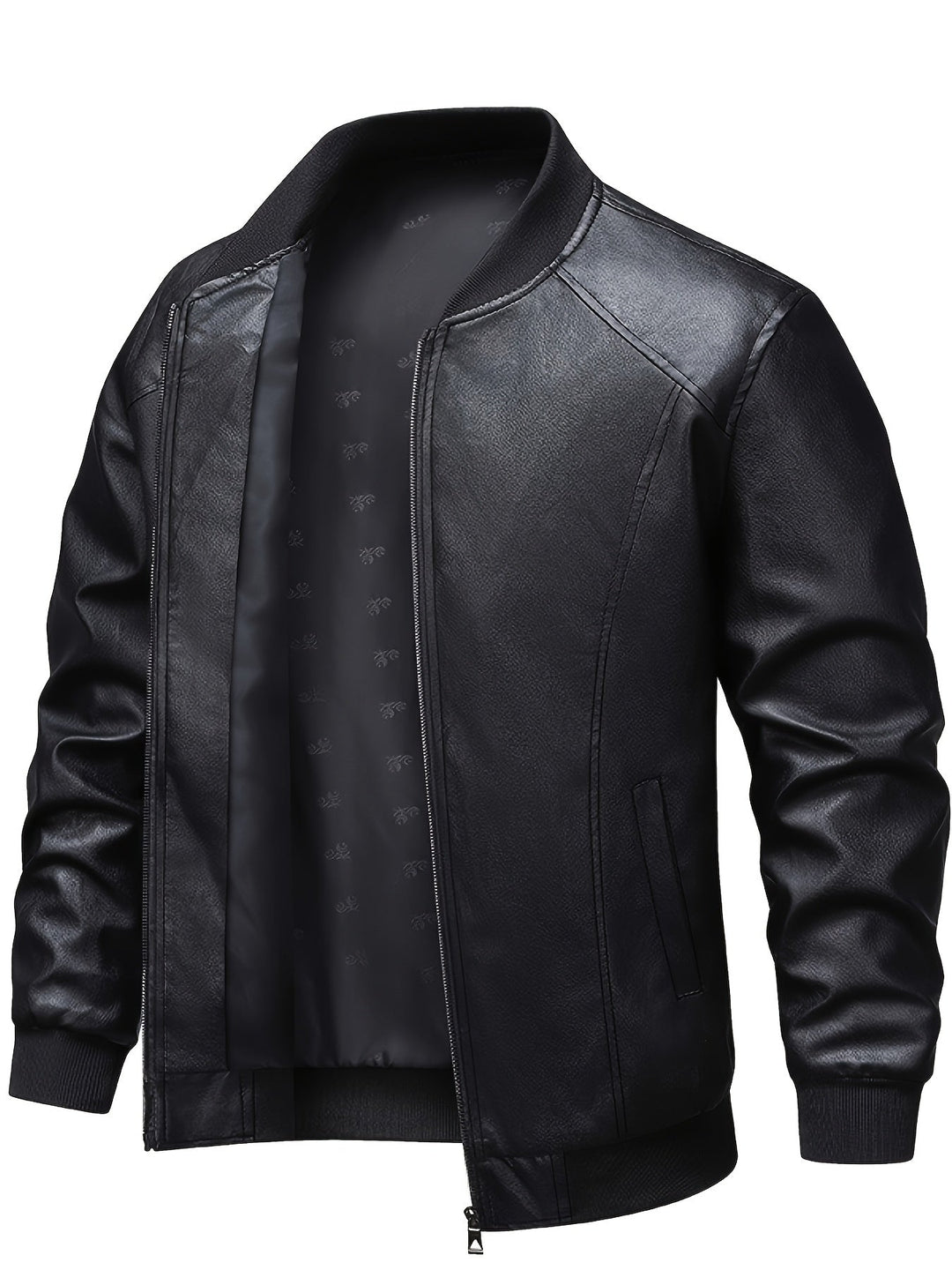 Anthony | Refined Zip-Up Leather Bomber Jacket