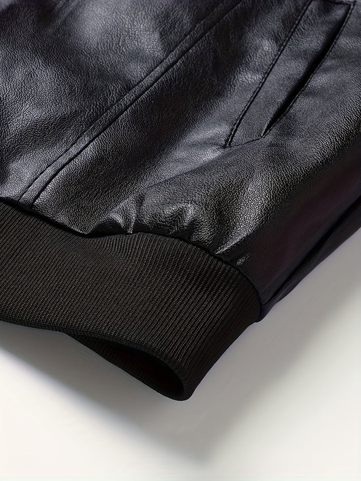 Anthony | Refined Zip-Up Leather Bomber Jacket